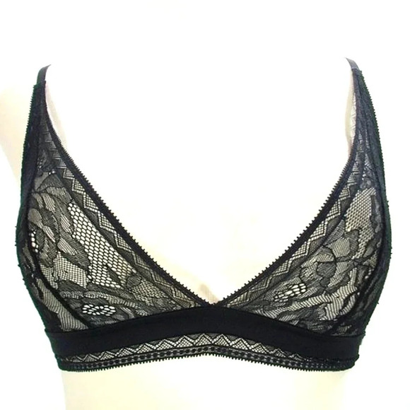 XS X-SMALL Calvin Klein QF1944 CK Black Obsess Unlined Triangle Wire Free Black - Picture 6 of 11